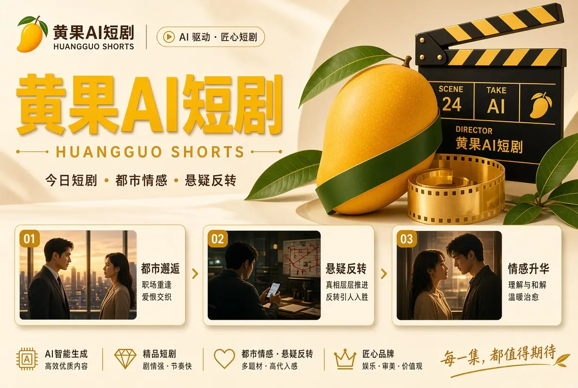 黄果AI短剧阅读主题视觉